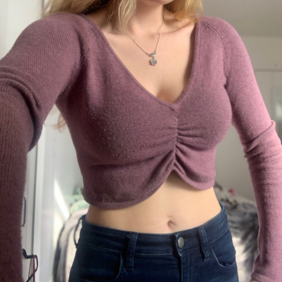 Mauve cinched crop top!! - Picture 3 of 3
